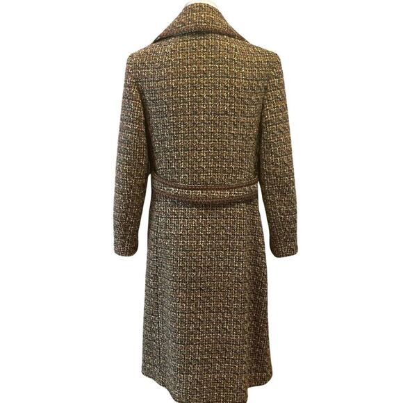 Vintage 1970s Fortown London Tweed Coat sz Small old money mod retro preppy boho - Picture 8 of 15